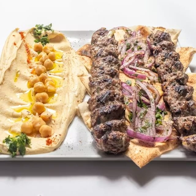 Beef Kafta Platter.