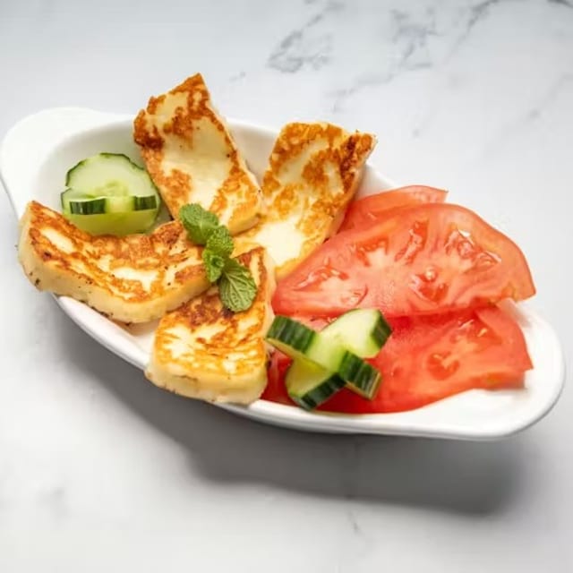 Grilled Halloumi Cheese.