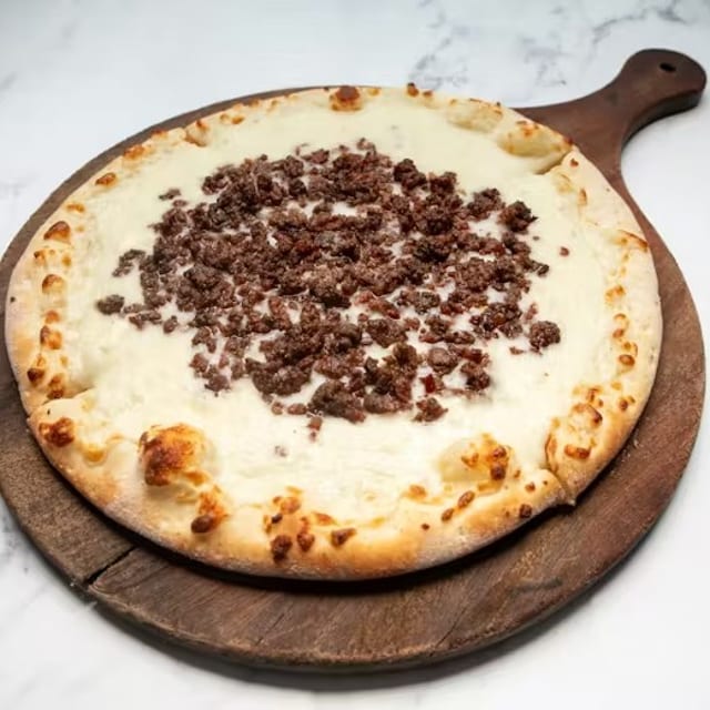 Sausage and Cheese Manakeesh.